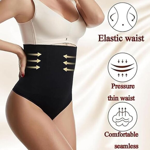 PAKNADA Women's High Waist Shapewear for Tummy Control Underwear Body Shaper - Picture 2 of 4